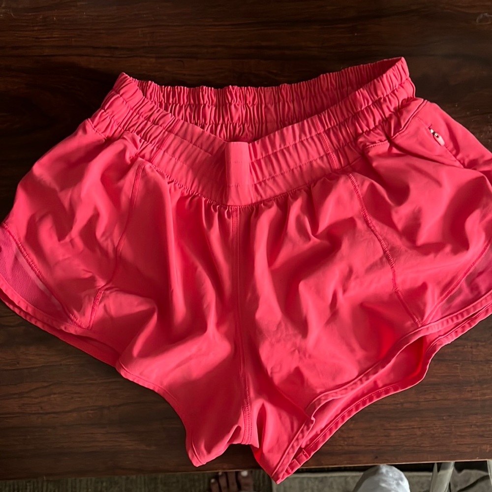 Pink Lululemon Hotty Hot shorts